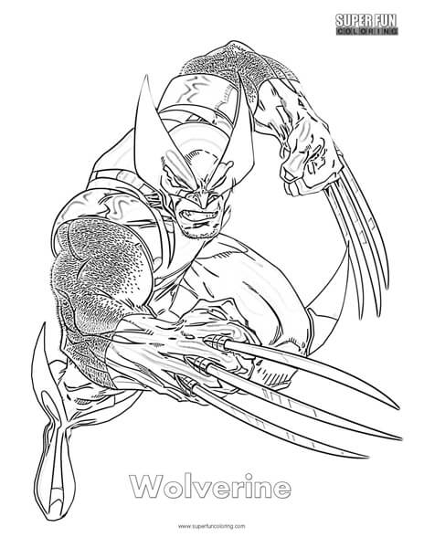 Wolverine coloring page