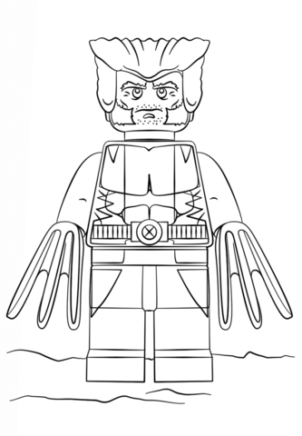 Lego wolverine coloring page free printable coloring pages