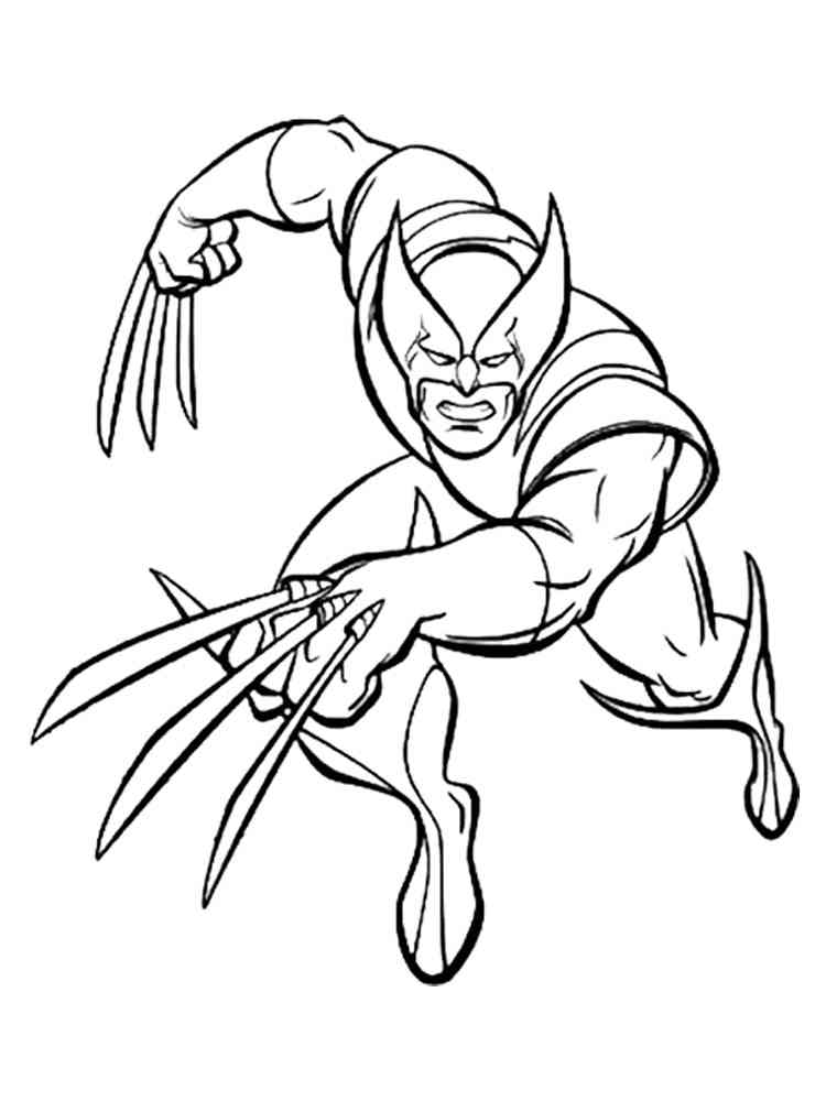 Wolverine coloring pages