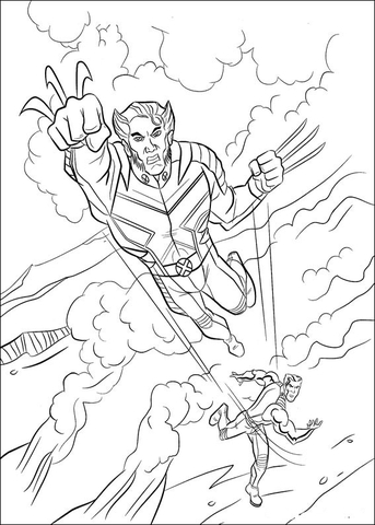 Wolverine coloring page free printable coloring pages