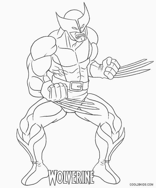 Printable wolverine coloring pages for kids