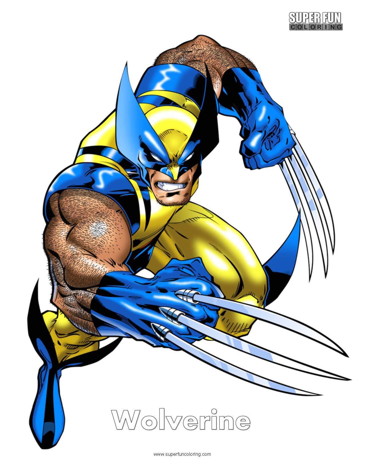 Wolverine coloring page