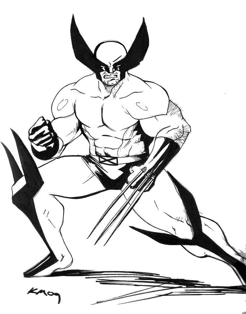 Online coloring pages coloring wolverine coloring