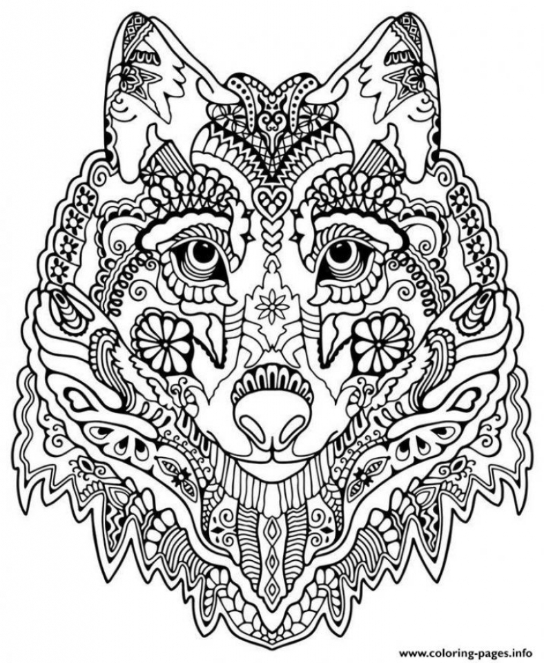 Get this wolf coloring pages for adults free printable