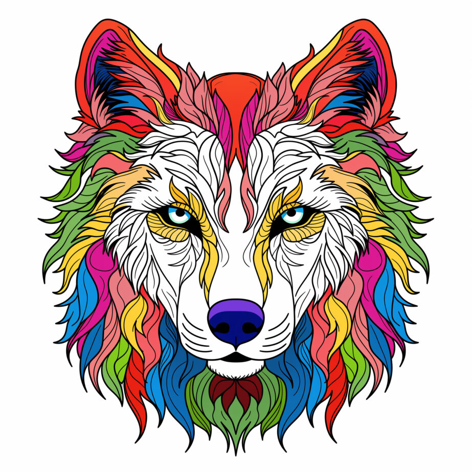 Wolf coloring pages for adults coloring pages mimi panda