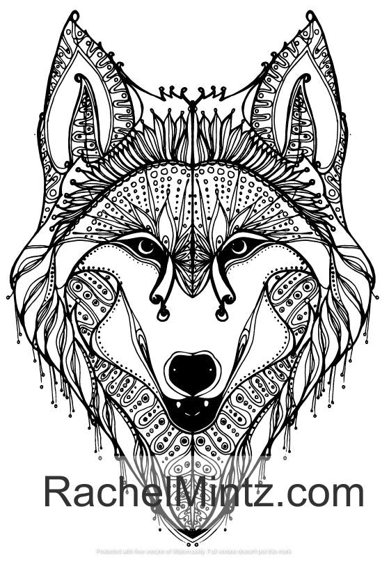 Wolves coloring book collection for adults relaxing anti stress desig â rachel mintz coloring books