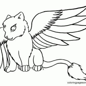 Wolf with wings coloring pages printable for free download