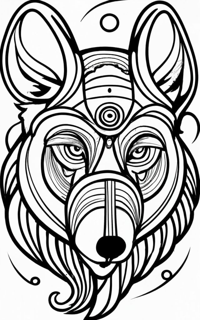 Wolves wings coloring pages