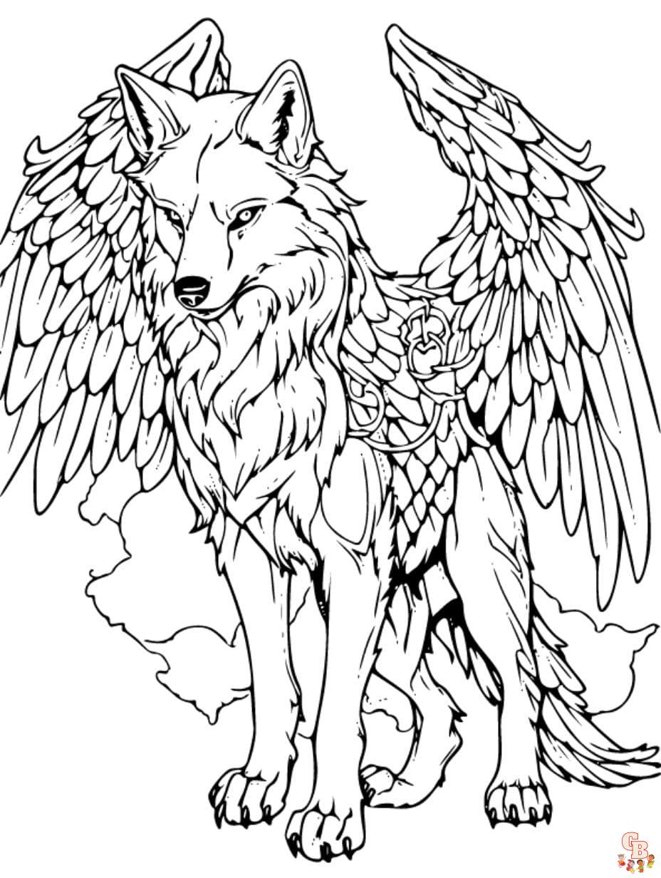 Printable wolf coloring pages free for kids and adults