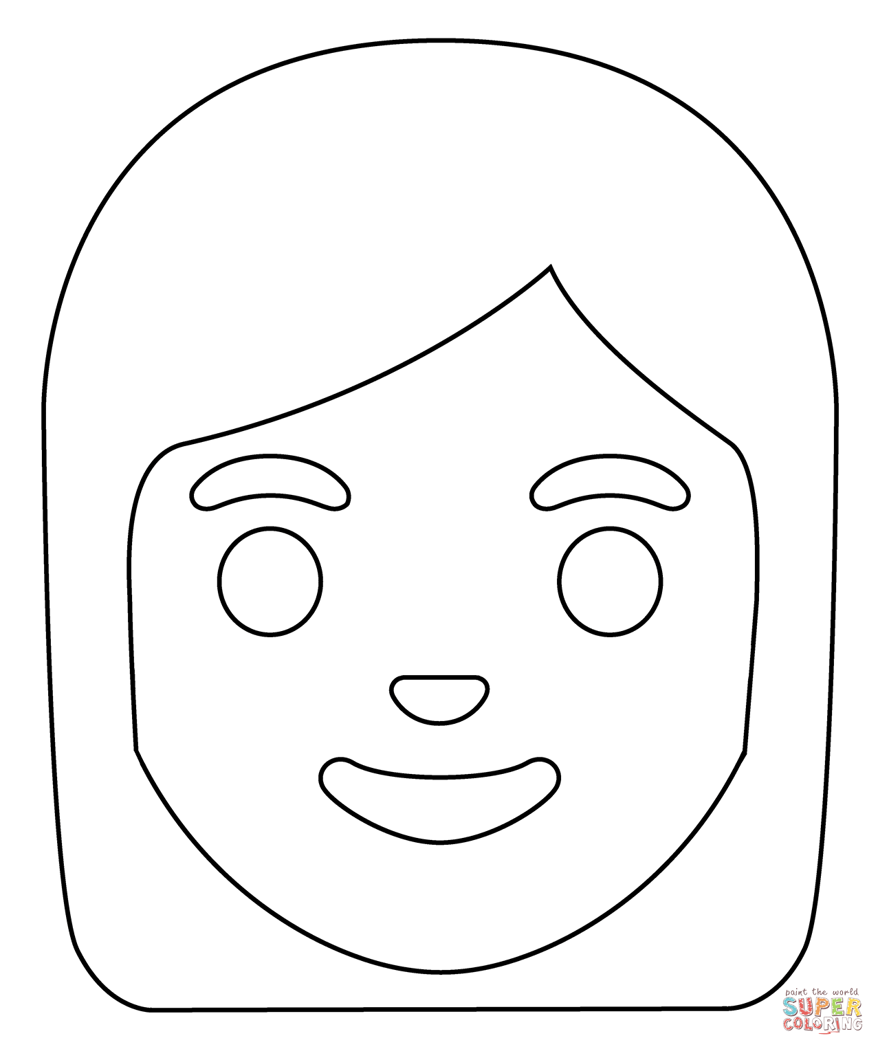 Woman emoji coloring page free printable coloring pages