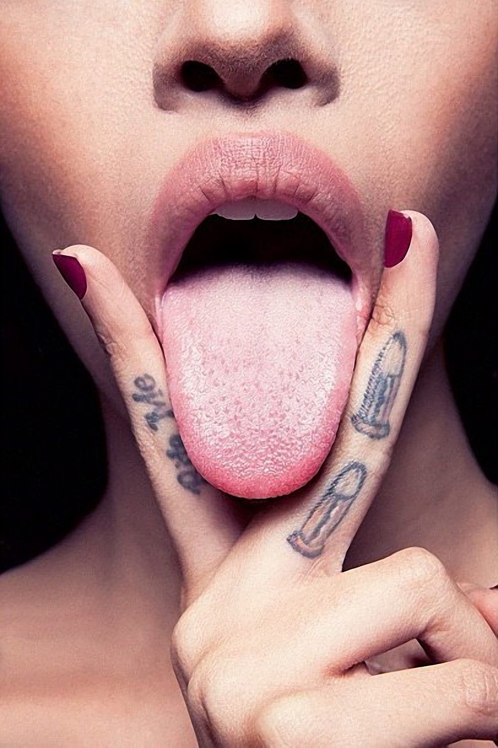 Girl tongue wallpapers