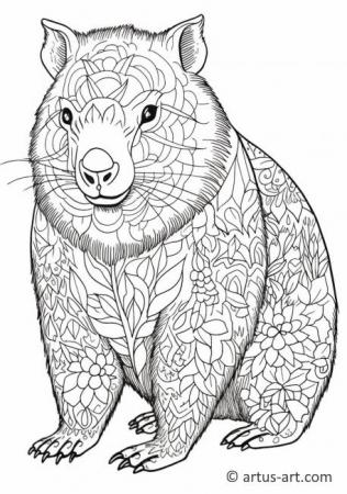 Wombat coloring pages free download artus art