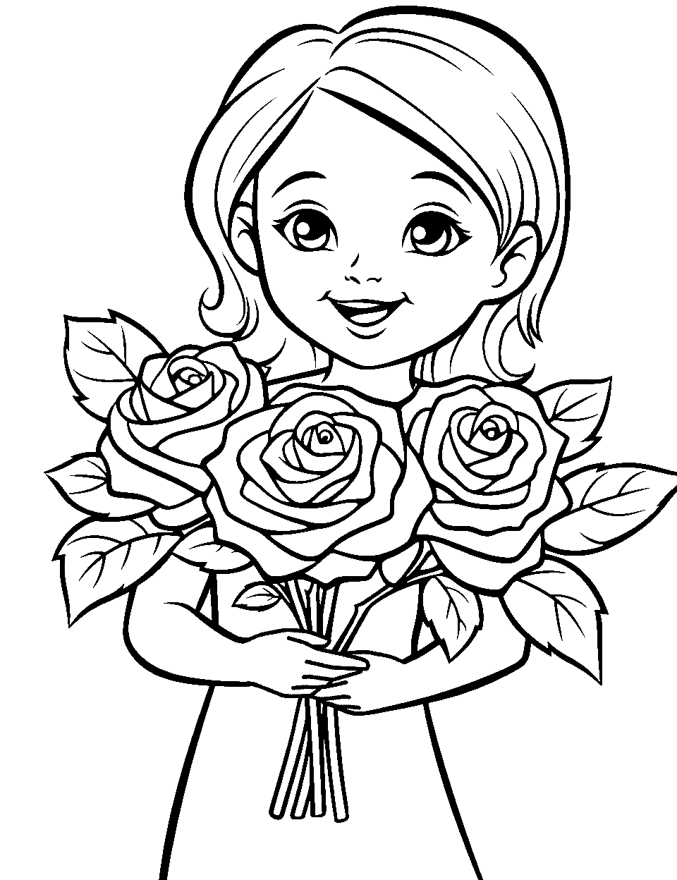 Rose coloring pages free printable sheets