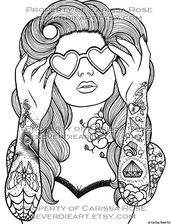 Digital download print your own coloring book outline page