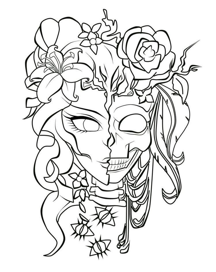 Pin by linetes on coloriage divers a imprimer skull coloring pages coloring book art coloring pictures