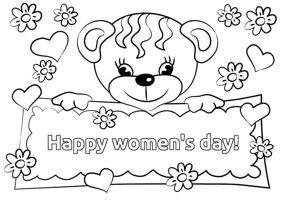 Womens day coloring pages printable for free download