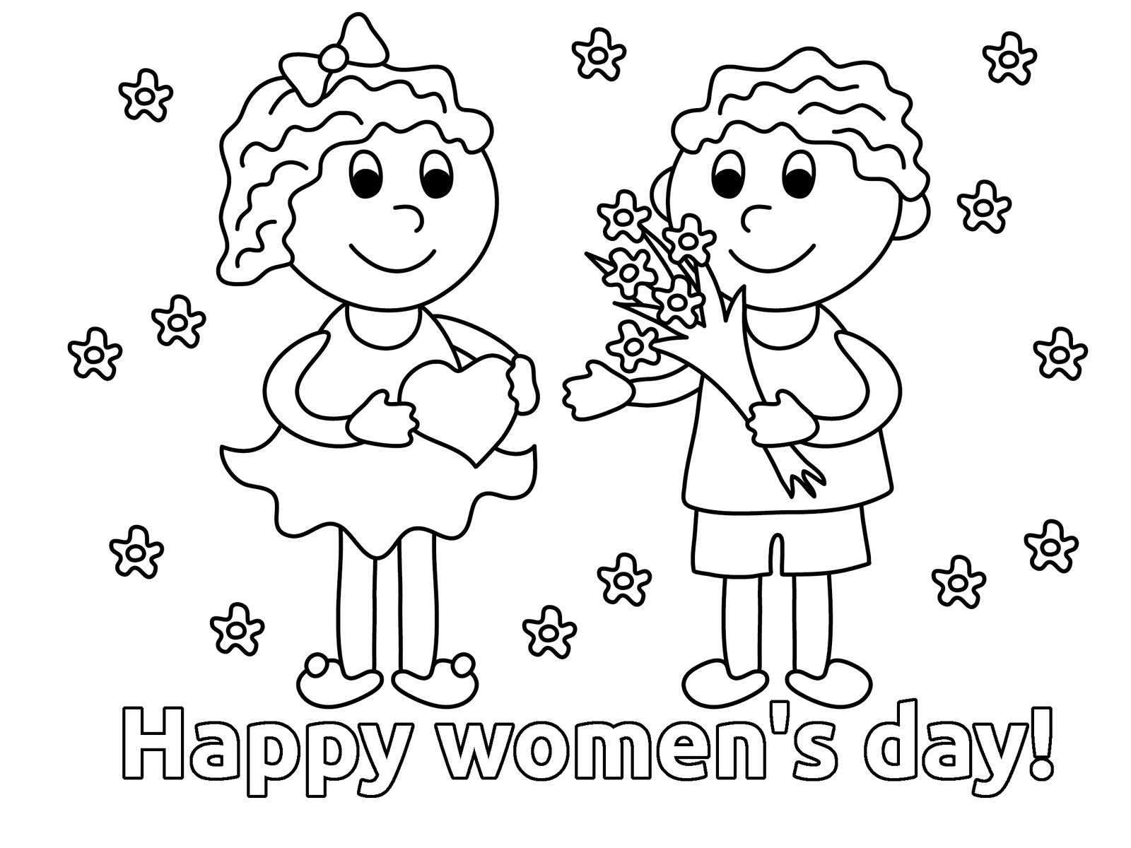 Womens day coloring pages printable for free download