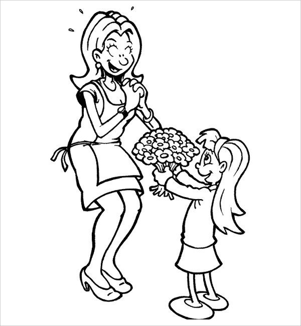 Womens day coloring pages