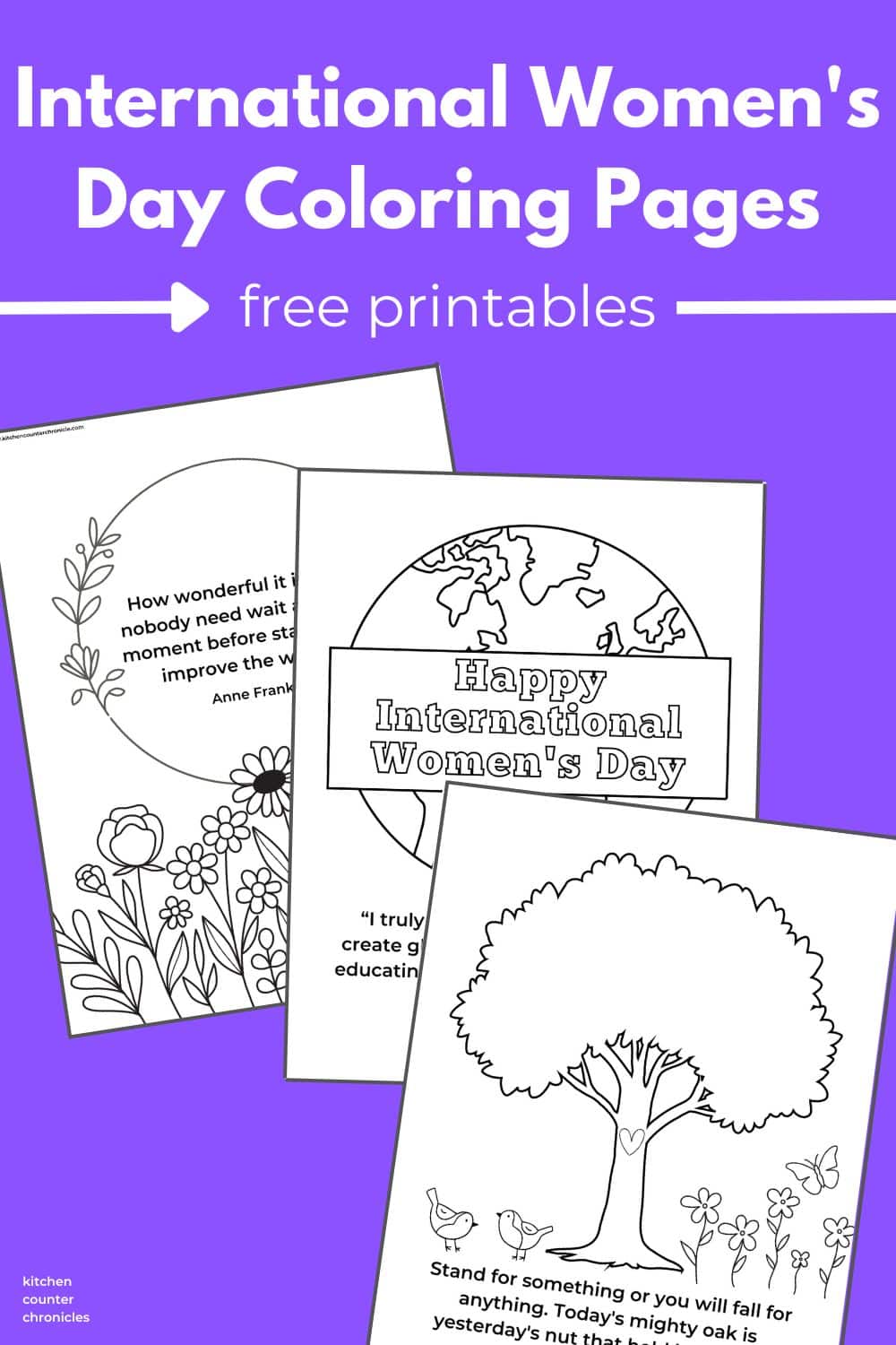 International womens day colouring pages