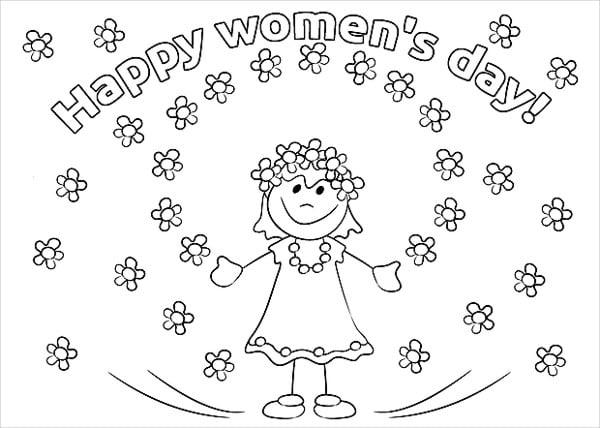 Womens day coloring pages