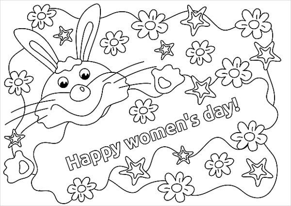 Womens day coloring pages