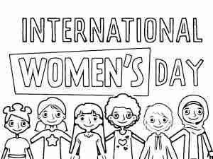 Collection of internationall womens day coloring pages