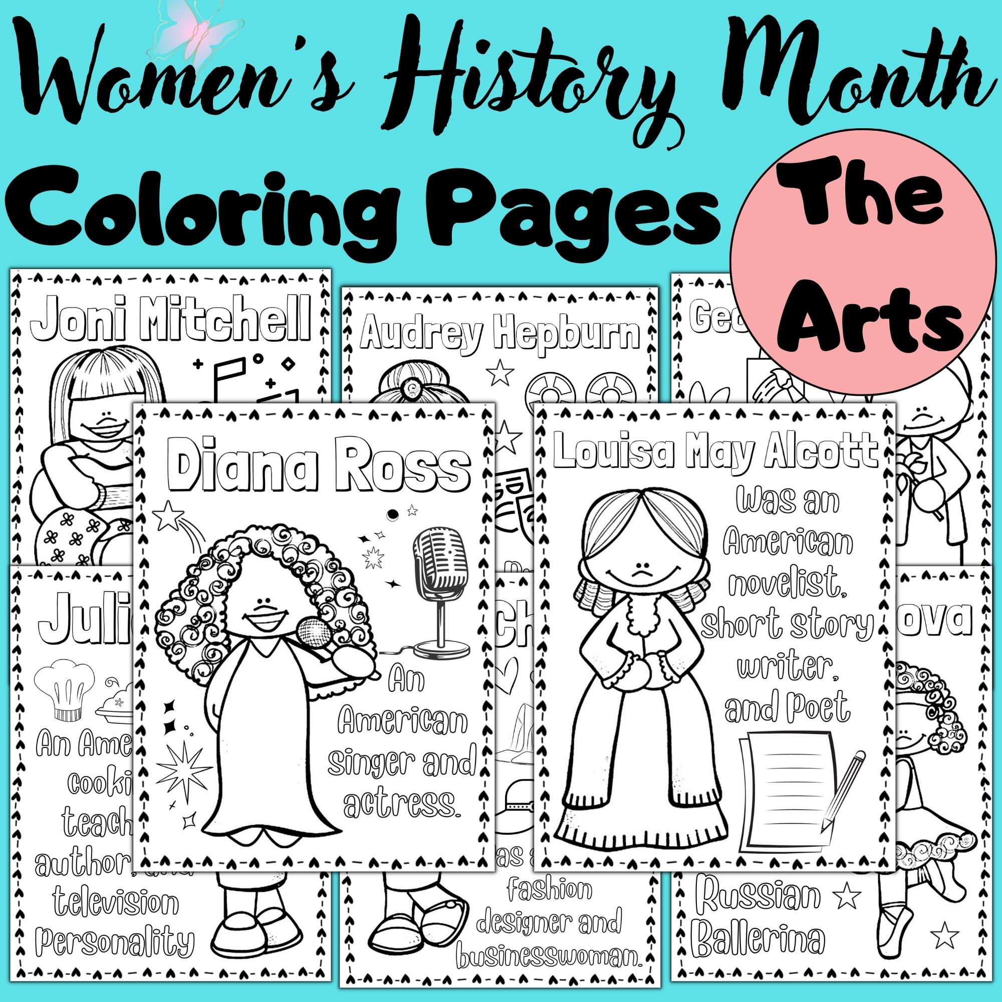 Womens history month coloring pages womens history â the arts pages made by teachers