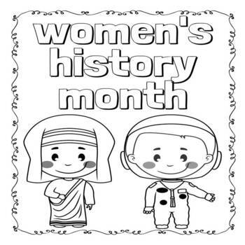 Womens history month coloring pages coloring sheets tpt