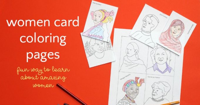 The women cards womens history month coloring pages