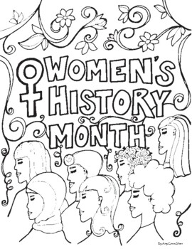 Womens history month coloring page by amy grace sloan tpt