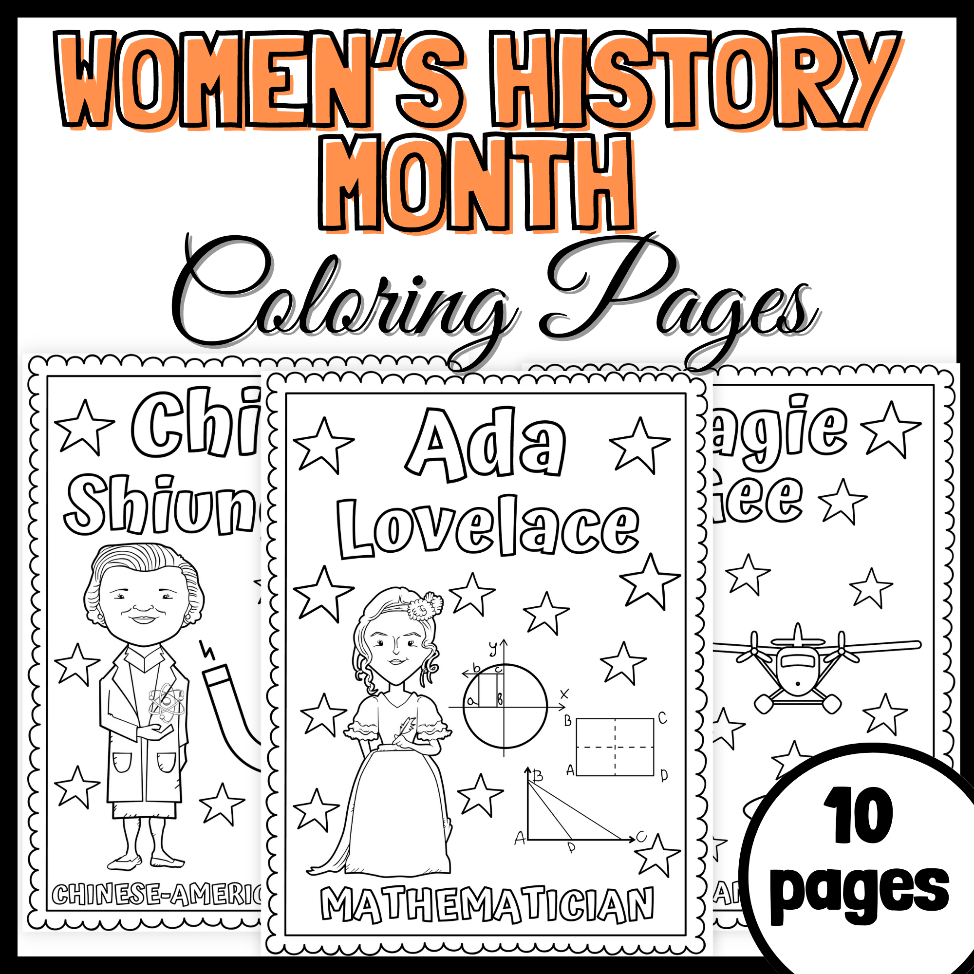 Womens history month coloring pages womens history month coloring sheets made by teachers