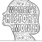 Womens history month coloring page free printable