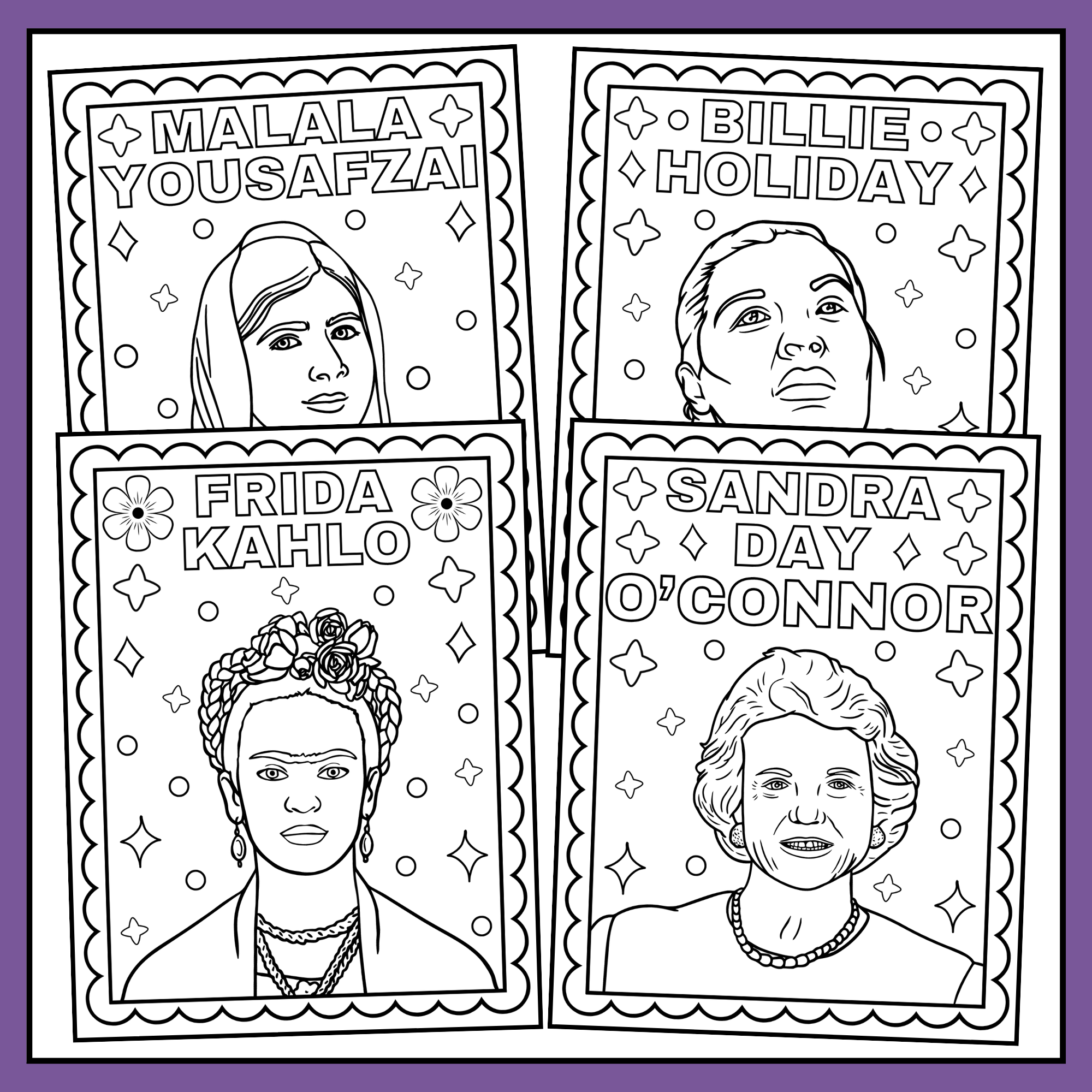 Famous women coloring pages womens history month coloring pages made by teachers