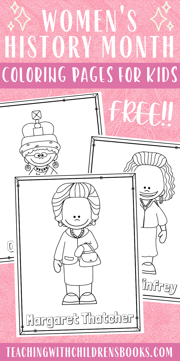 Printable womens history month coloring pages for kids