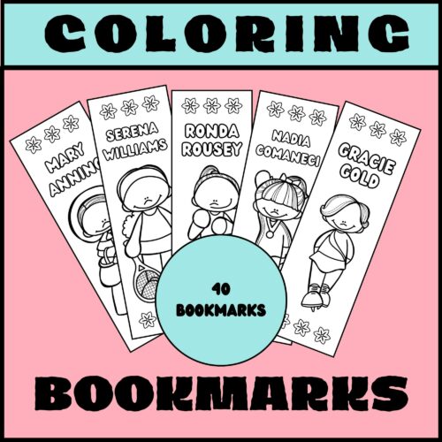 Womens history month coloring bookmarks famous women in history bookmarks made by teachers