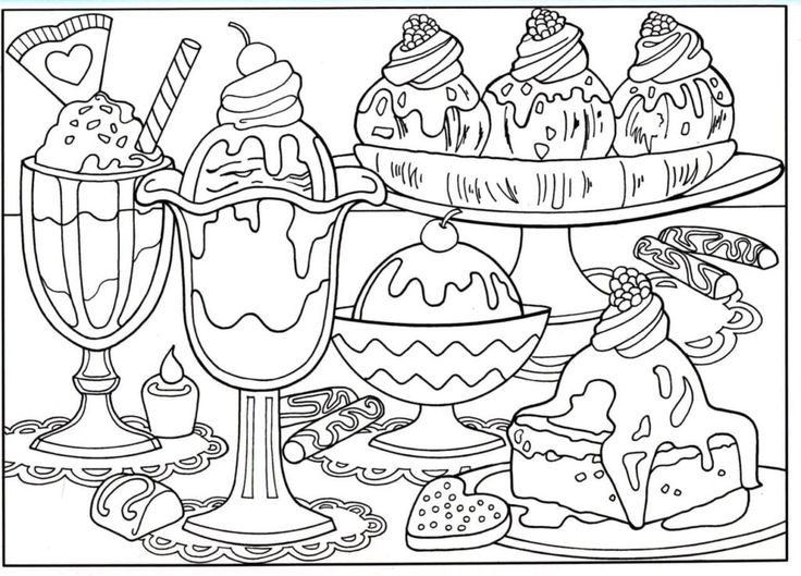 Sweets coloring pages