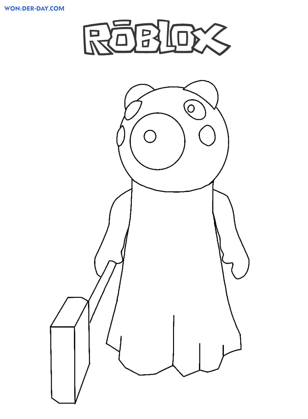 Piggy roblox coloring pages wonder day â coloring pages for children and adults