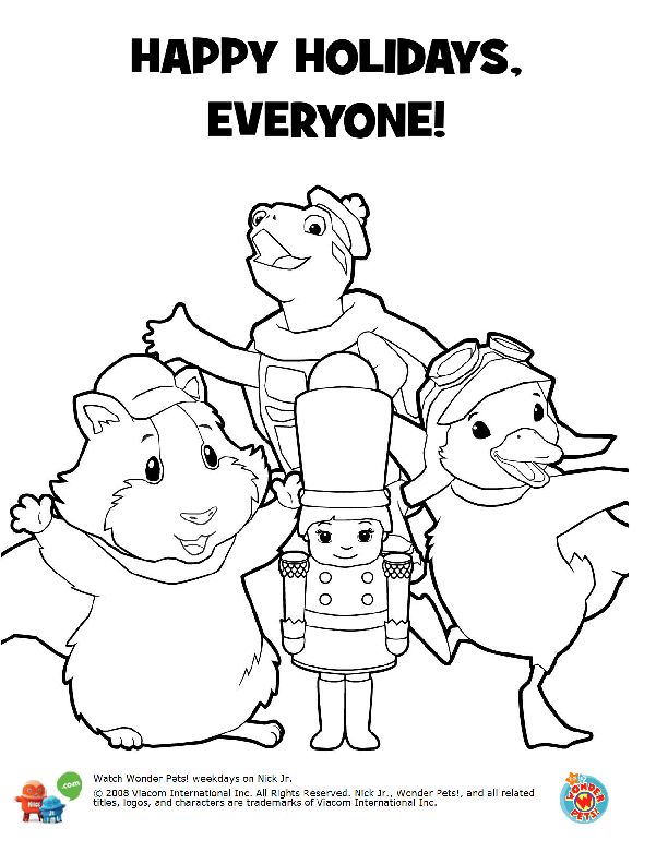 Wonder pets nutcracker coloring book wonder pets coloring books coloring pages