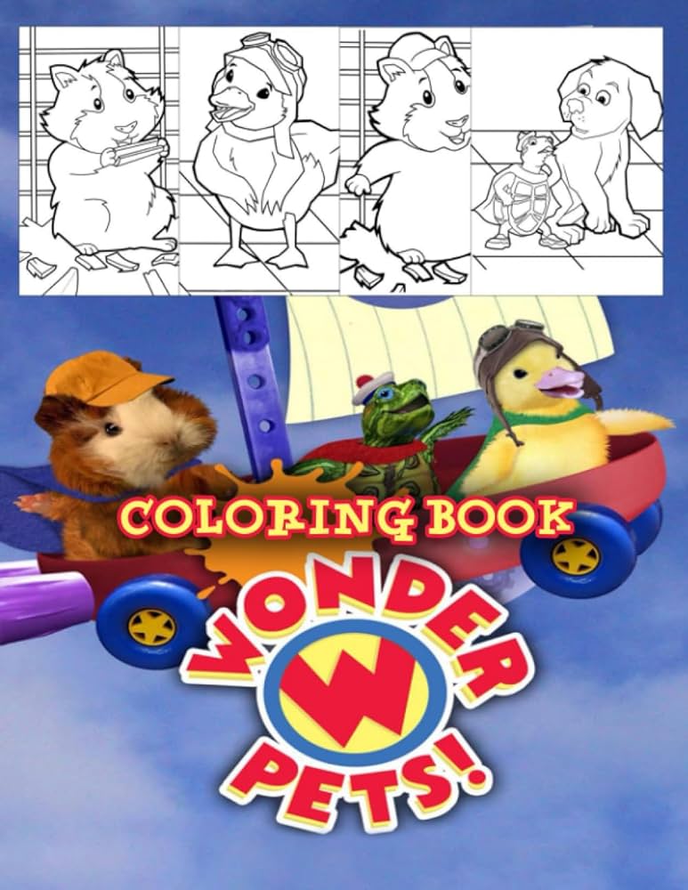 Wonder pets coloring book jumbo colouring pages for kids and adults phillips anthony books