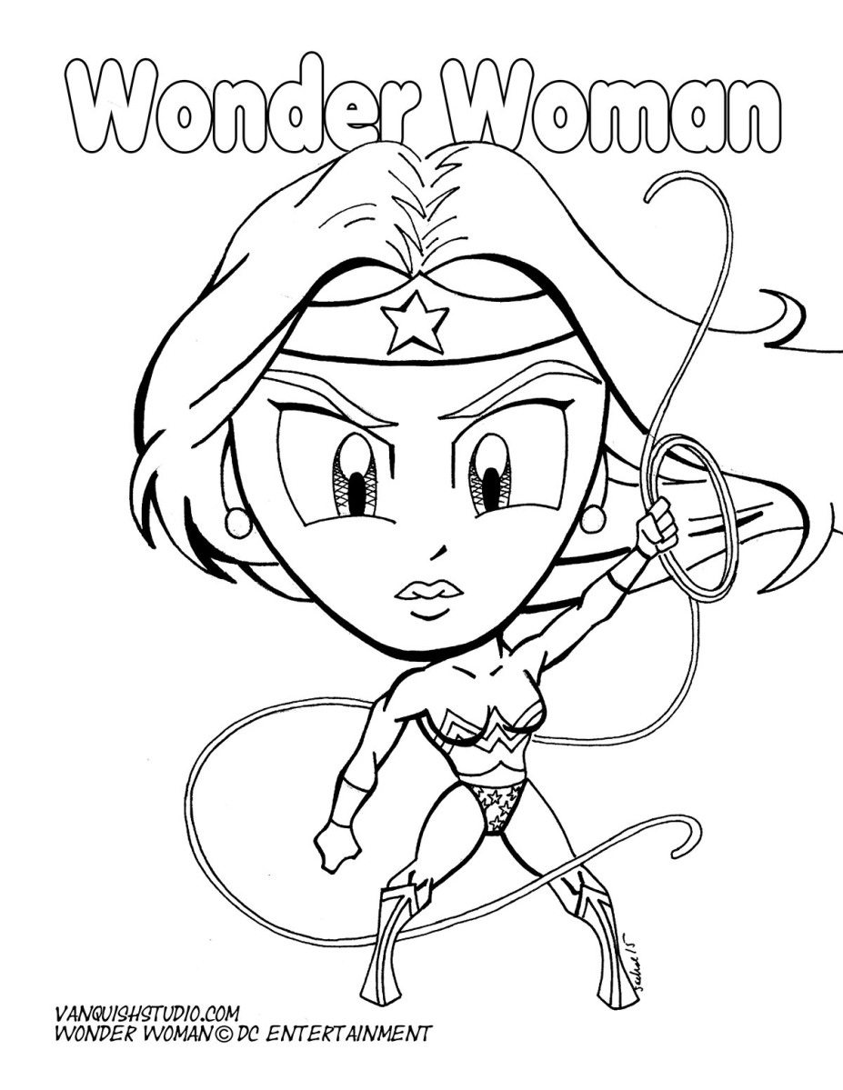 Wonder woman coloring page vanquish studio