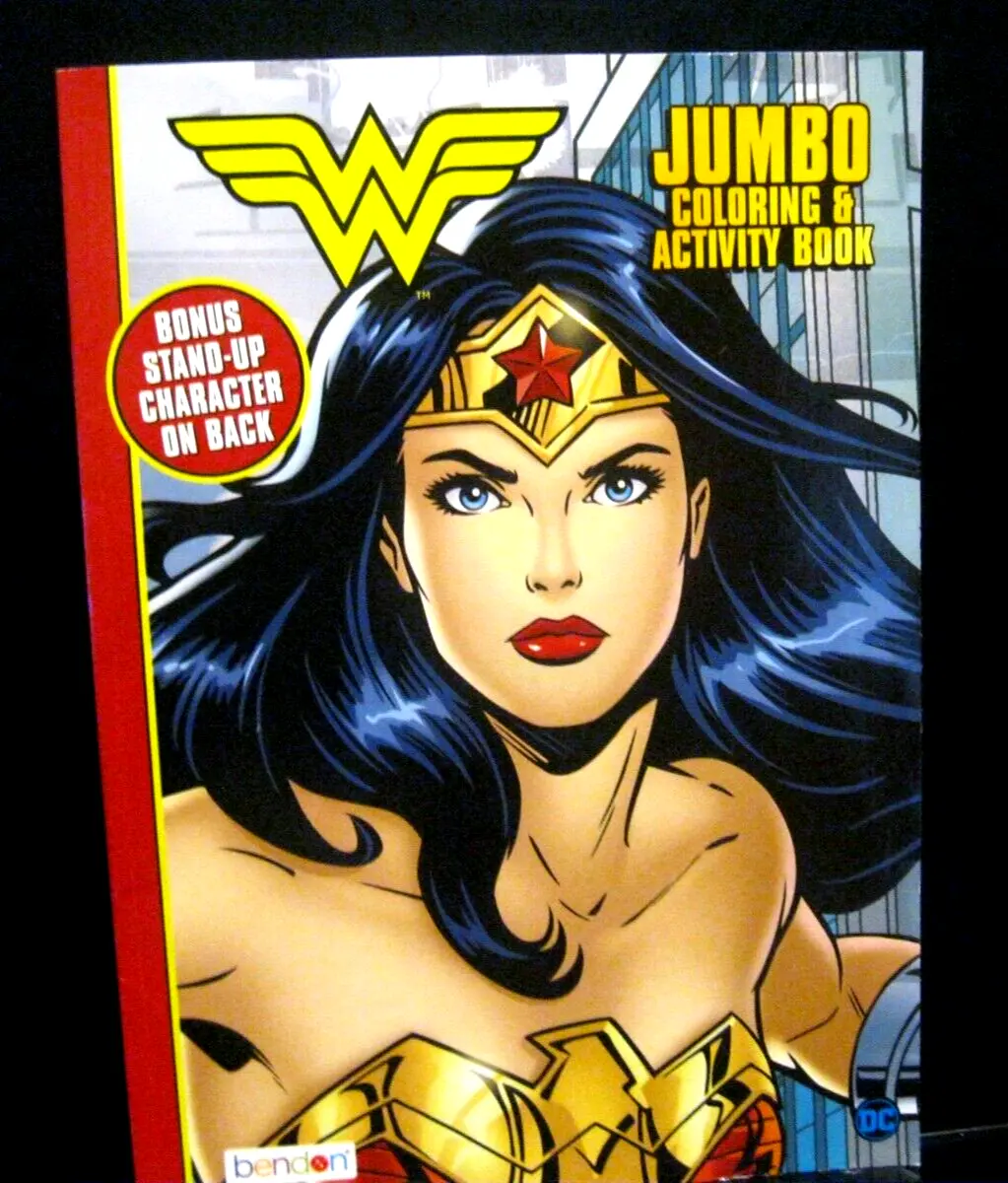 Wonder woman jumbo coloring activity book dc ics new