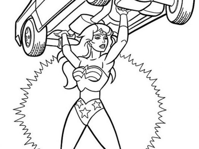 Free easy to print wonder woman coloring pages