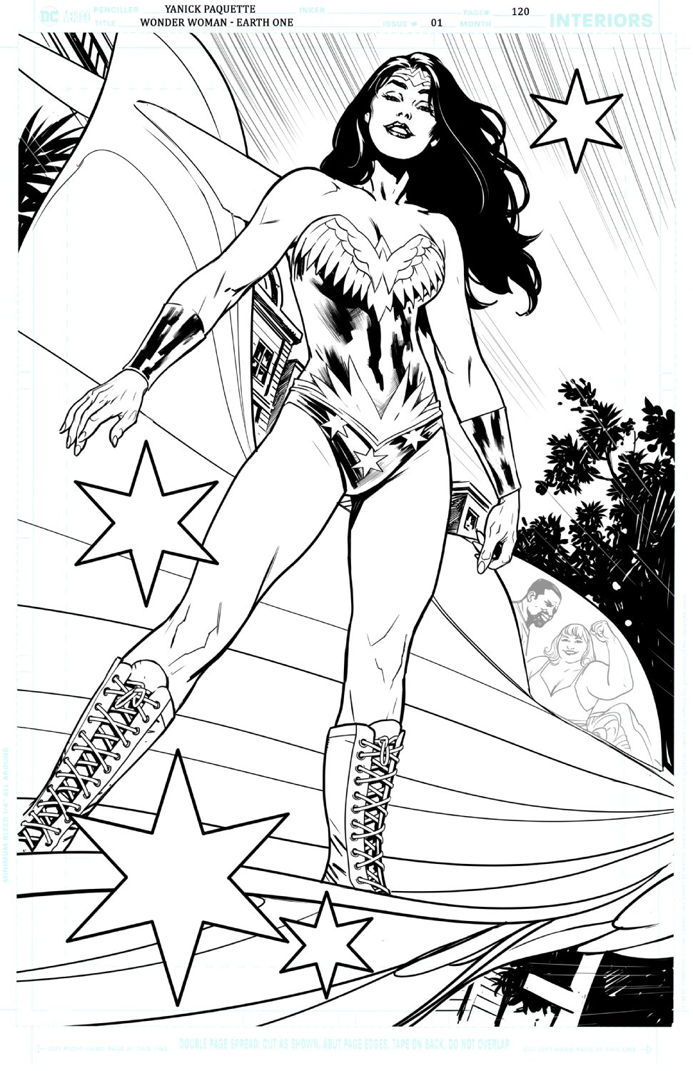 Wonder woman earth one page by yanick paquette