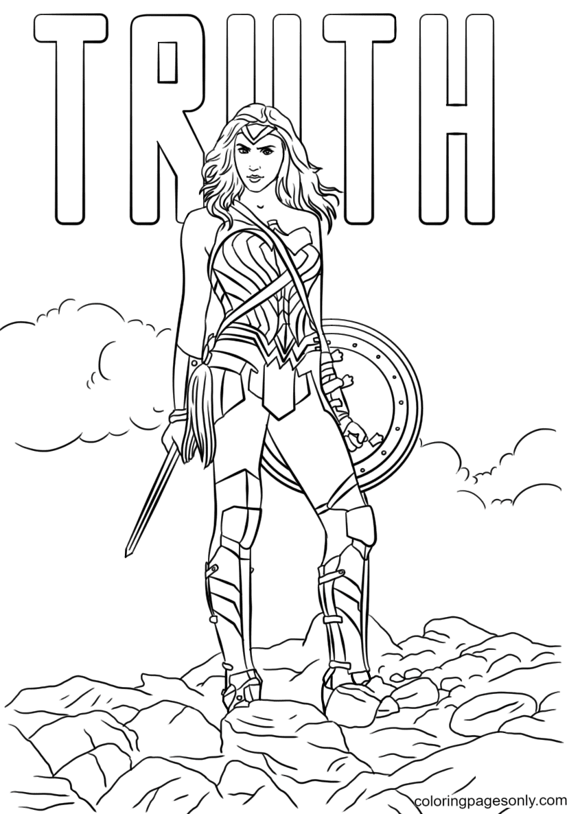 Wonder woman coloring pages printable for free download