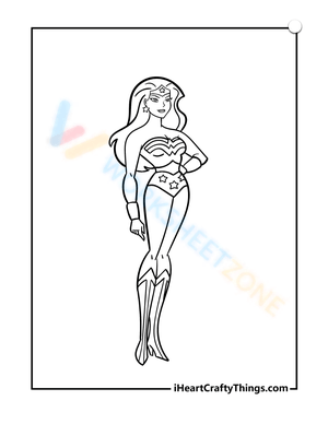 Free printable wonder woman coloring pages for kids