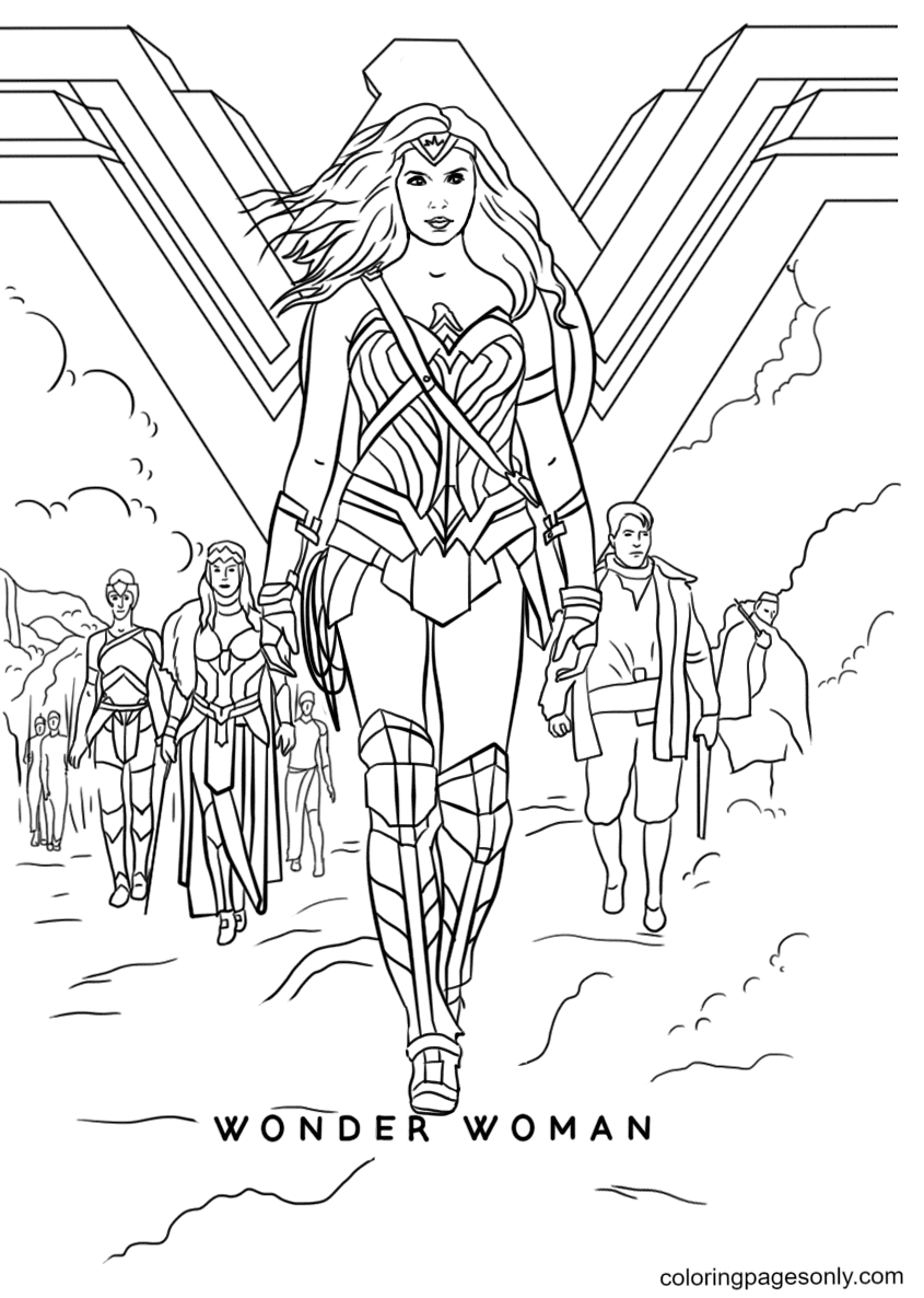 Wonder woman coloring pages printable for free download