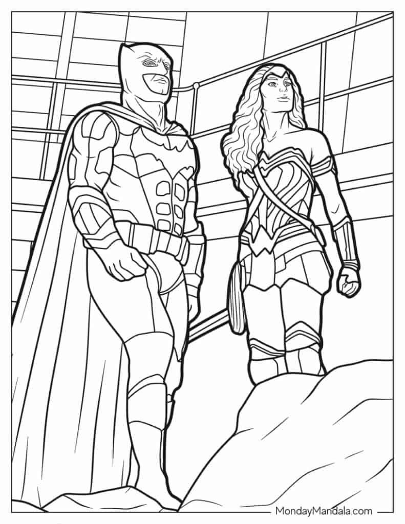 Wonder woman coloring pages free pdf printables