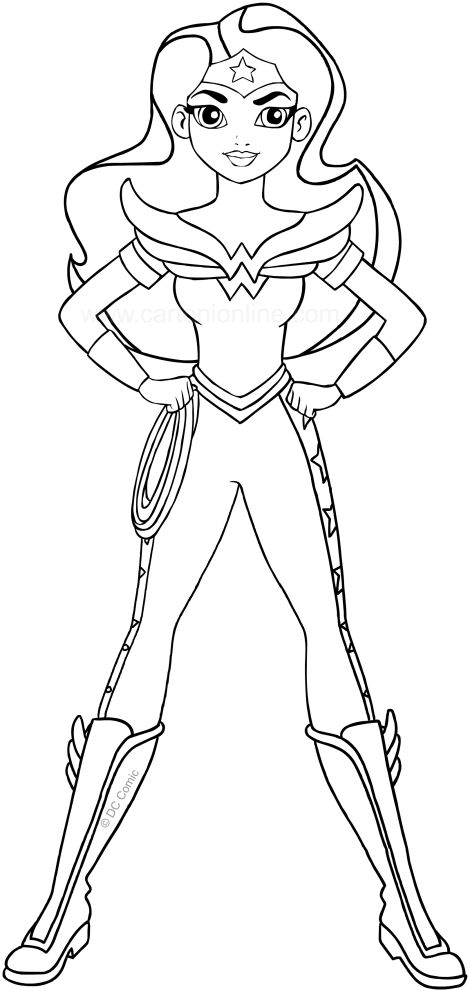 Wonder woman dc superhero girls coloring page to print superhero coloring pages superhero coloring coloring pages for girls