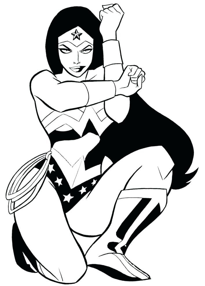 Beautiful wonder woman coloring pages printable pdf