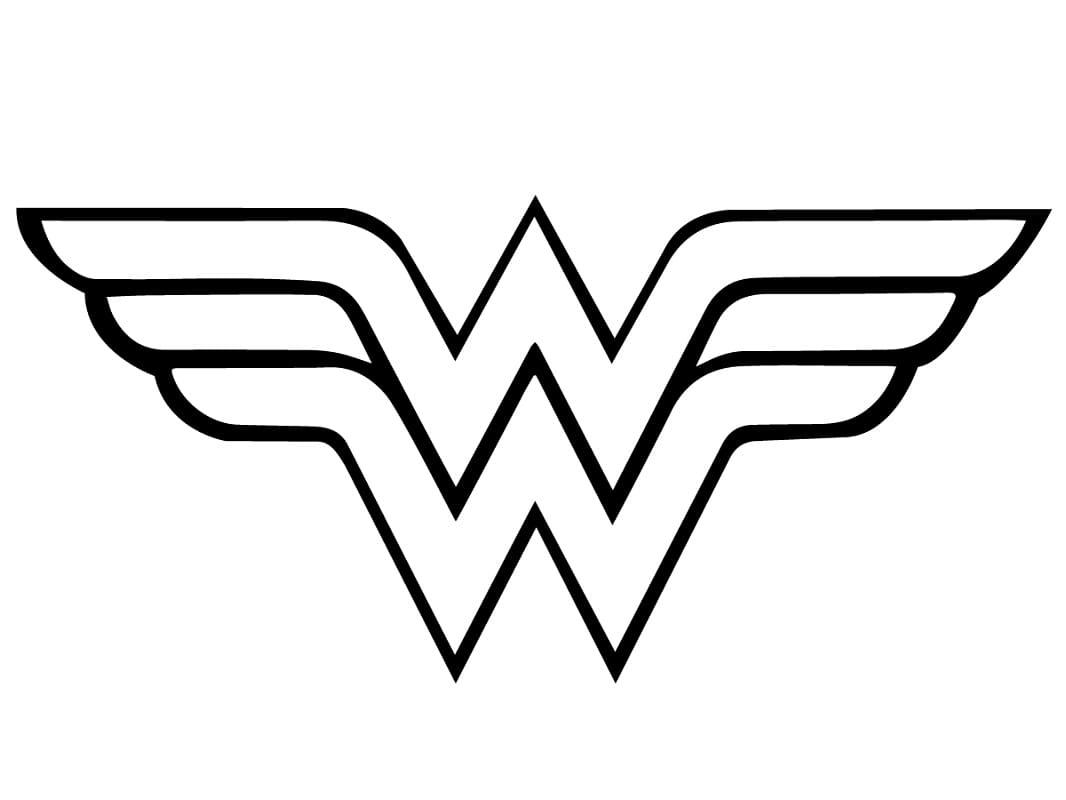 Wonder woman logo coloring page